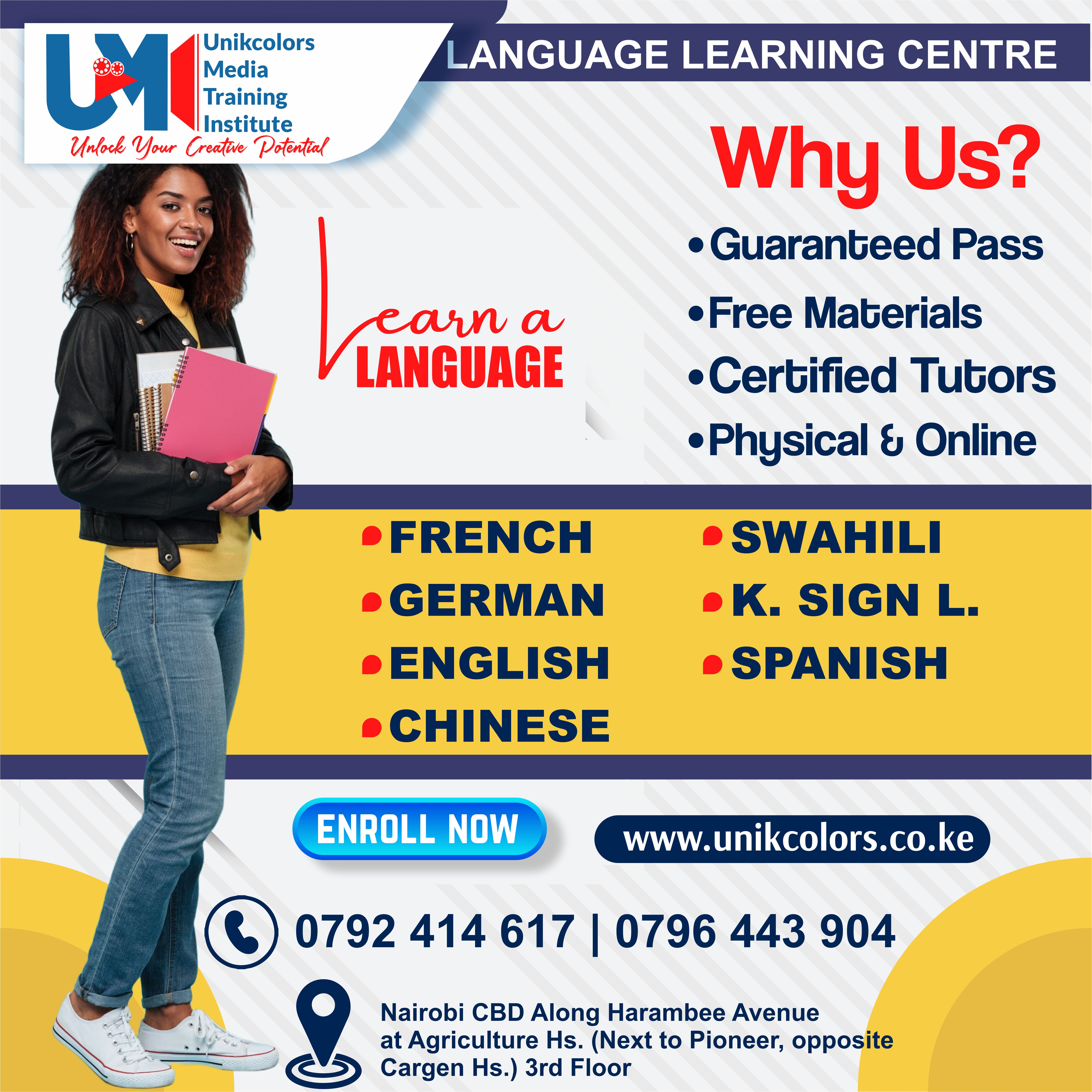 LANGUAGE TRAINING CENTRE - GERMAN | ENGLISH | FRENCH | CHINESE | SPANISH | SWAHILI | KENYA SIGN LANG